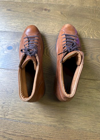 Kahverengi Deri Bağcıklı Erkek Botu - Görsel 5