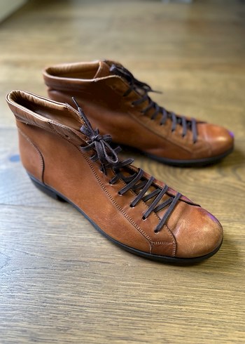 Kahverengi Deri Bağcıklı Erkek Botu - Görsel 2