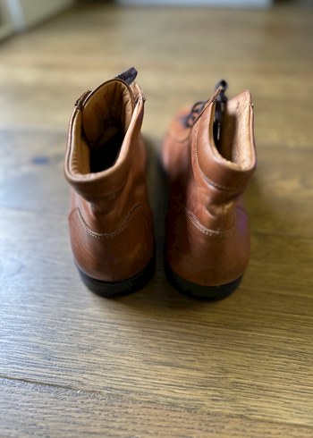 Kahverengi Deri Bağcıklı Erkek Botu - Görsel 4