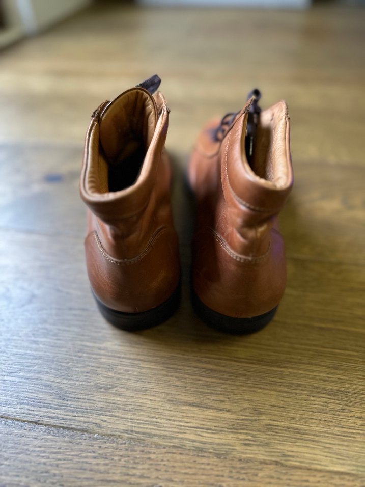 Kahverengi Deri Bağcıklı Erkek Botu - Görsel 4