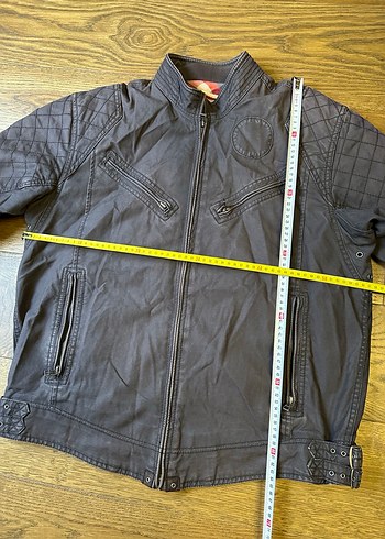 Kahve Erkek Biker Ceket - Görsel 6