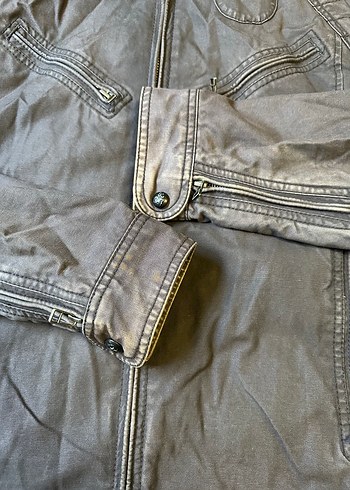 Kahve Erkek Biker Ceket - Görsel 7