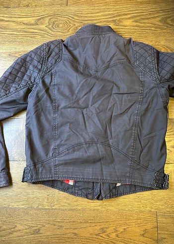 Kahve Erkek Biker Ceket - Görsel 9