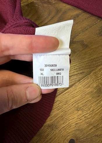 Bordo Düğmeli Erkek Hırka - Görsel 4