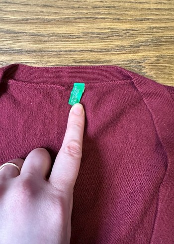 Bordo Düğmeli Erkek Hırka - Görsel 2