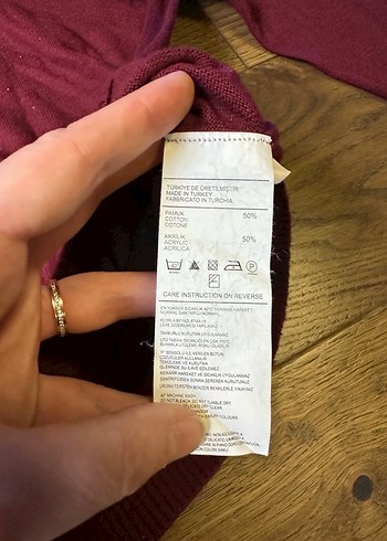 Bordo Düğmeli Erkek Hırka - Görsel 3