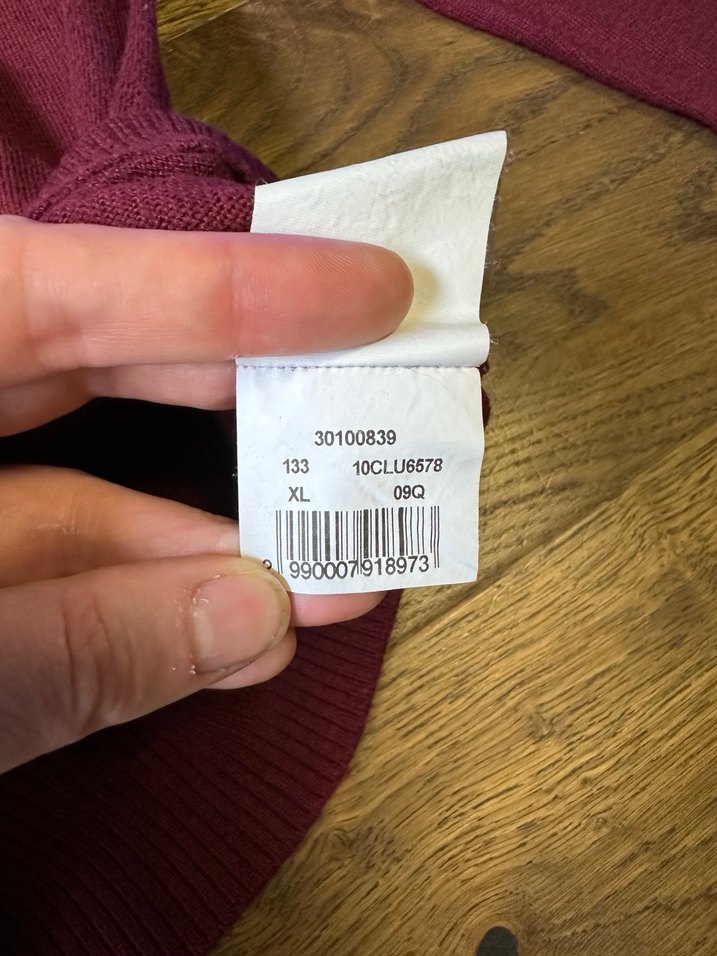 Bordo Düğmeli Erkek Hırka - Görsel 4