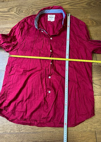 Bordo Uzun Kollu Keten Erkek Gömlek - Görsel 4