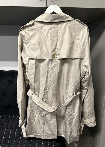 Bej Düğmeli Midi Erkek Trençkot - Görsel 2