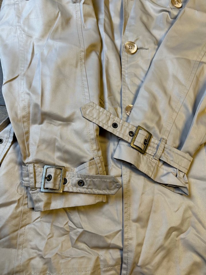 Bej Düğmeli Midi Erkek Trençkot - Görsel 5