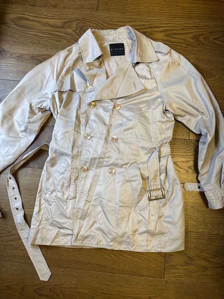 Bej Düğmeli Midi Erkek Trençkot - Görsel 3