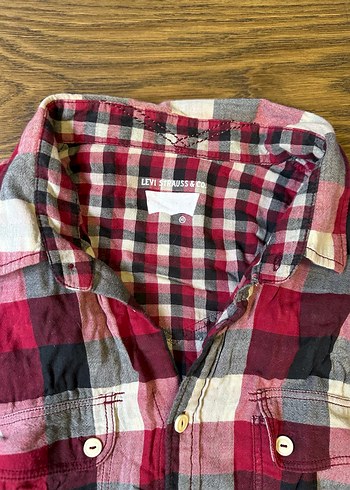 Düğmeli Kırmızı Ekose Erkek Gömlek - Görsel 2