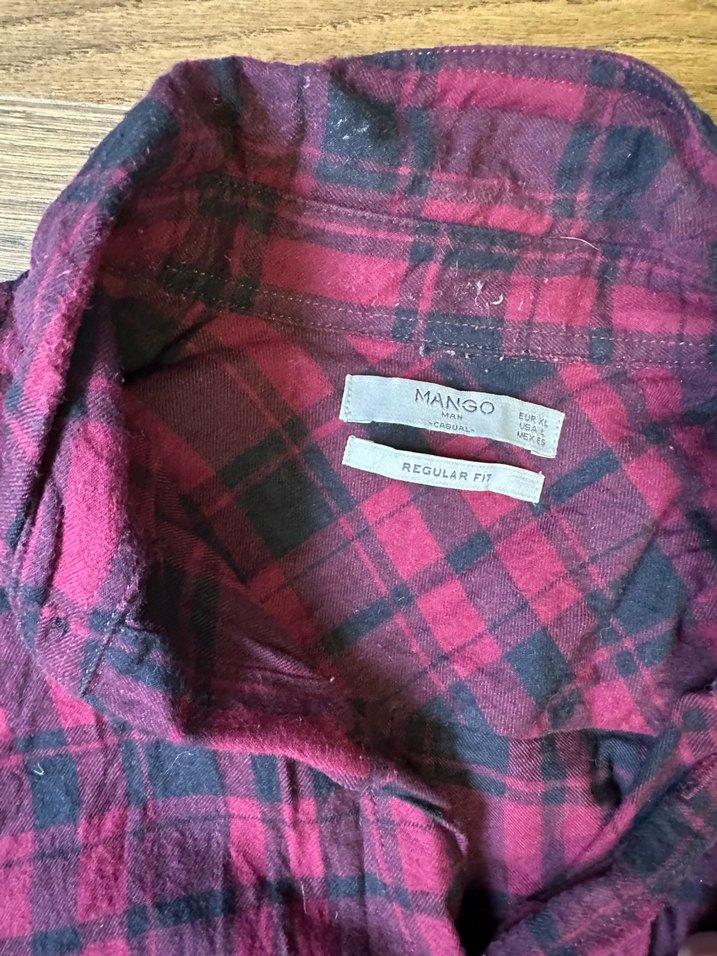 Bordo Uzun Kollu Düğmeli Erkek Gömlek - Görsel 2