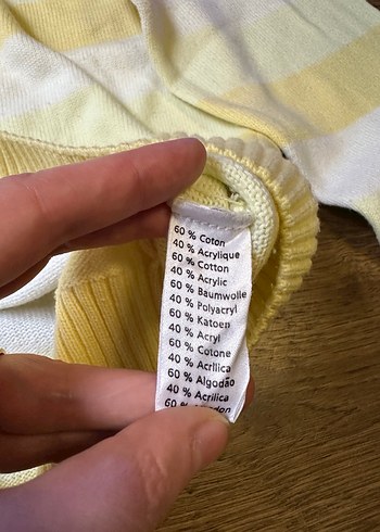 Sarı V Yaka Lacoste Erkek Kazak - Görsel 3