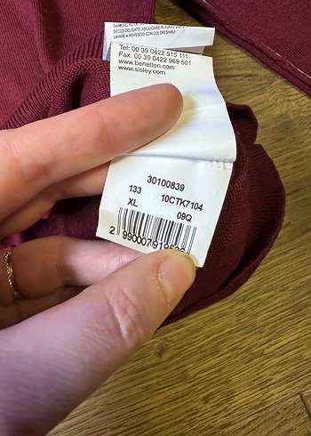 Bordo V Yakalı Erkek Triko Kazak - Görsel 4