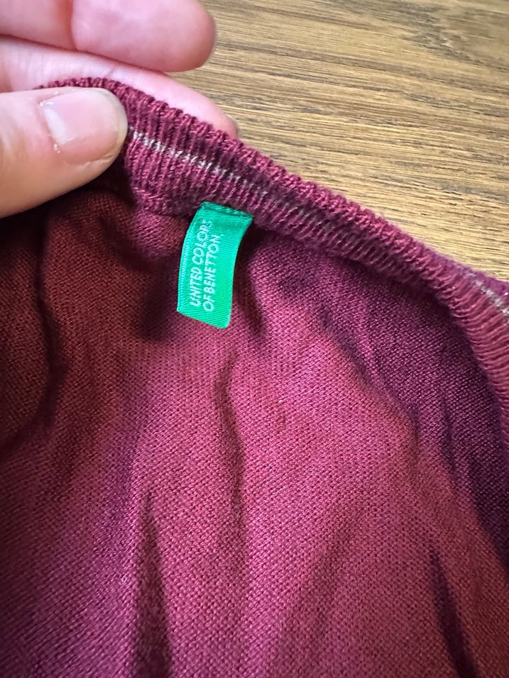 Bordo V Yakalı Erkek Triko Kazak - Görsel 2