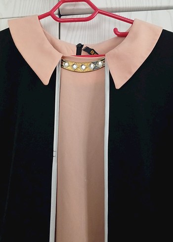 Uzun Kollu Siyah Kadın Tunik - Görsel 3