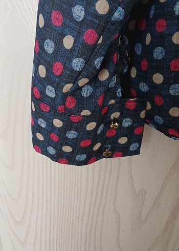 Kadın Çok Renkli Puantiyeli Gömlek - Görsel 4