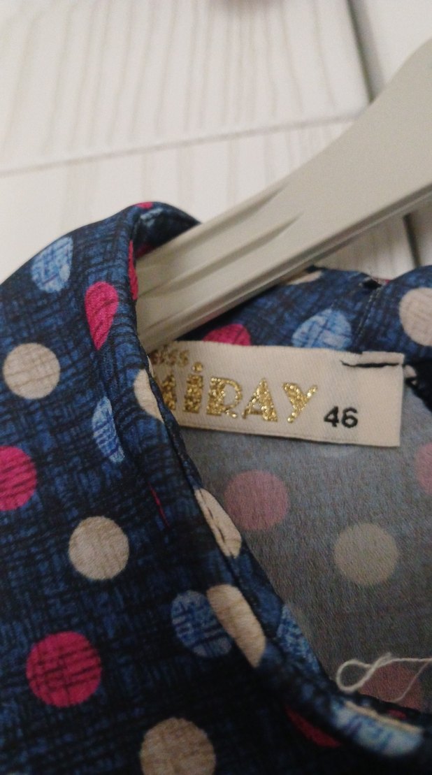 Kadın Çok Renkli Puantiyeli Gömlek - Görsel 3