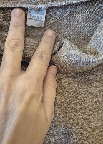 Bej Yüksek Yaka Kadın Triko Kazak MEVSİMLİK - Görsel 7