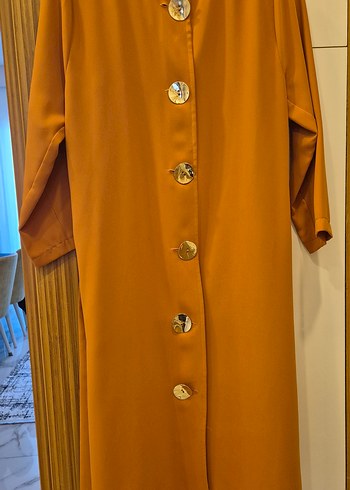 Düğmeli Uzun ister elbise isterseniz tunik kuşaklı - Görsel 3