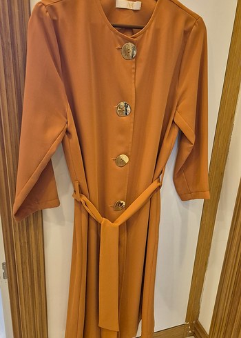 Düğmeli Uzun ister elbise isterseniz tunik kuşaklı - Görsel 9