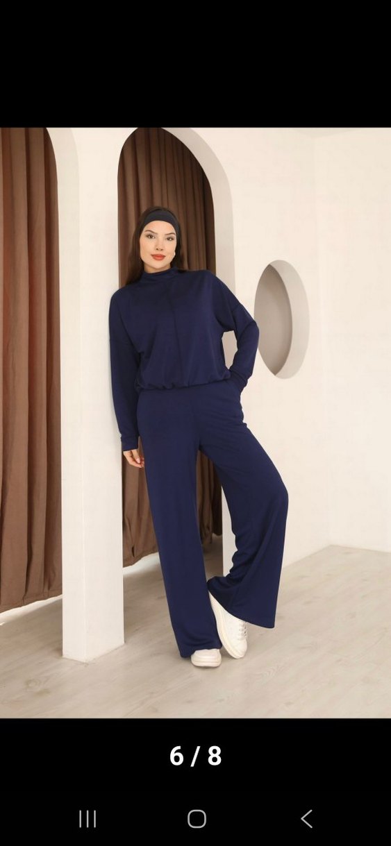 Kadın Kahverengi Uzun Kollu Salaş Eşofman Takımı - Görsel 4