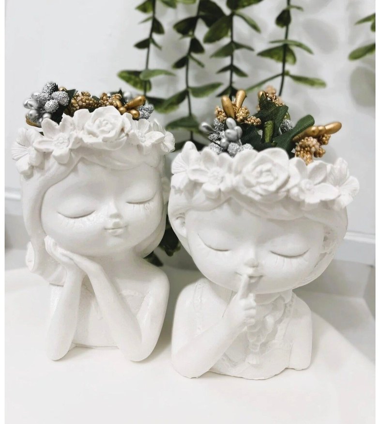 Beyaz Çiçekli Kadın Biblosu - Görsel 2