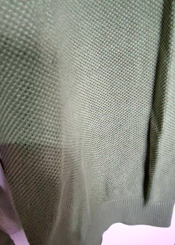 ERKEK  YEŞİL KETEN  SALAŞ BİSİKLET YAKA KAZAK - Görsel 3