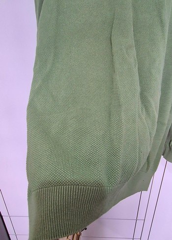 ERKEK  YEŞİL KETEN  SALAŞ BİSİKLET YAKA KAZAK - Görsel 7