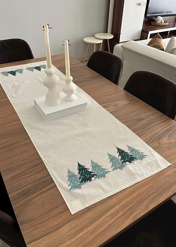 Bohem Tarzı Baskılı Beyaz desenli bir kaç desen Masa Örtüsü RUNN - Görsel 2