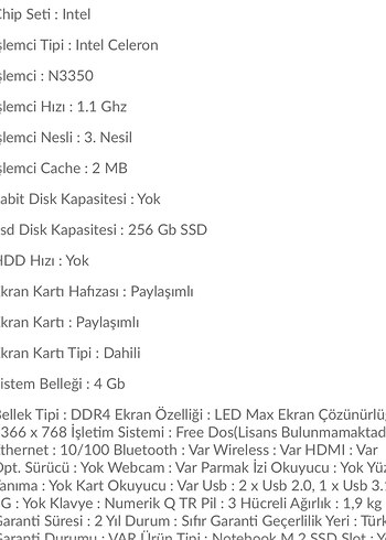 Intel Celeron N3350 İşlemcili Dizüstü Bilgisayar - Görsel 4