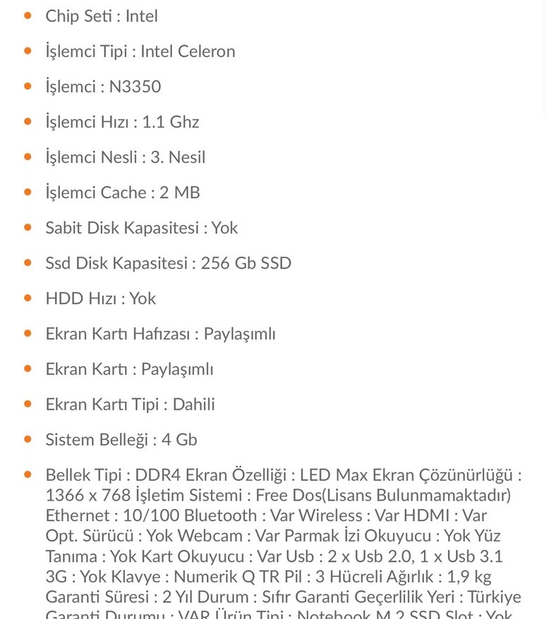 Intel Celeron N3350 İşlemcili Dizüstü Bilgisayar - Görsel 4