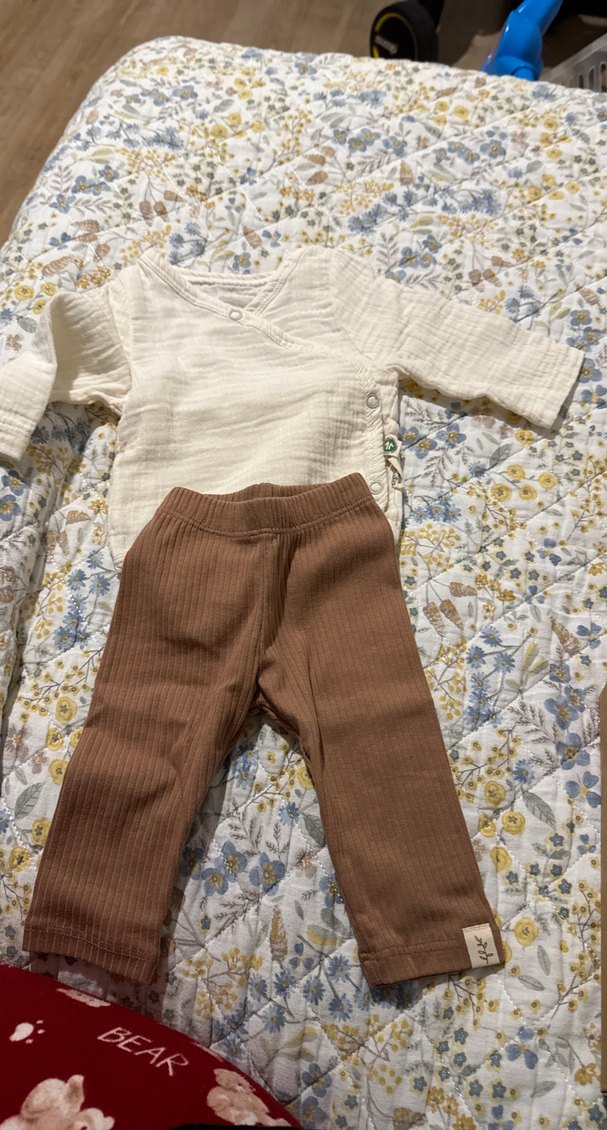 Beyaz Baskılı Bebek takım Cigit - Görsel 2