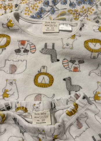 Zara Gri Beyaz Çocuk Pijama Takımı - Görsel 2