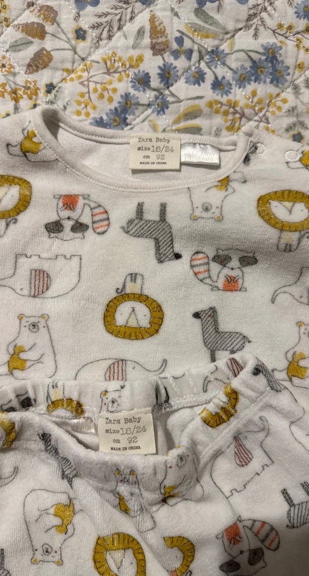 Zara Gri Beyaz Çocuk Pijama Takımı - Görsel 2