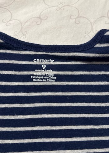 Uzun Kollu Mavi Çizgili Bebek Body - Görsel 2