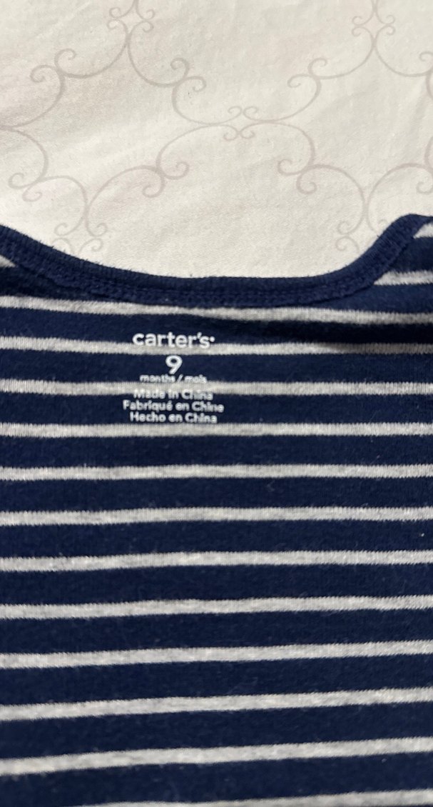 Uzun Kollu Mavi Çizgili Bebek Body - Görsel 2