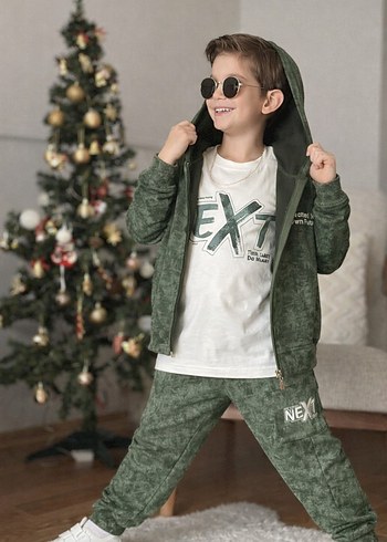 Erkek Çocuk Kapüşonlu Bağlamalı Takım - Görsel 3