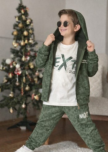 Erkek Çocuk Kapüşonlu Bağlamalı Takım - Görsel 4