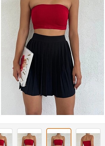 Diğer Pliseli şortlu etek