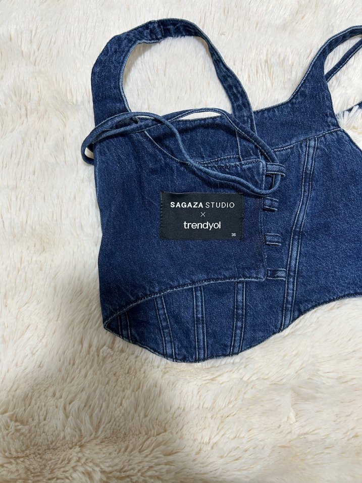 Trendyol Sagaza Denim Büstiyer - Görsel 2