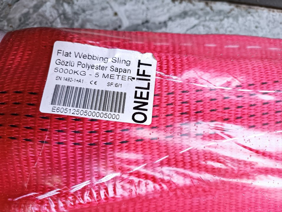 Askı sapanı polyester 5000 kg, SIFIR - Görsel 2