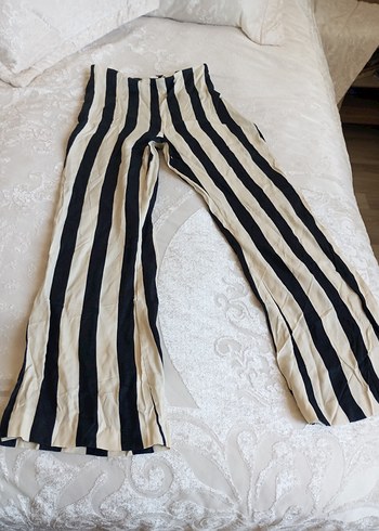 Zebra Desenli Pilili Kadın Pantolon