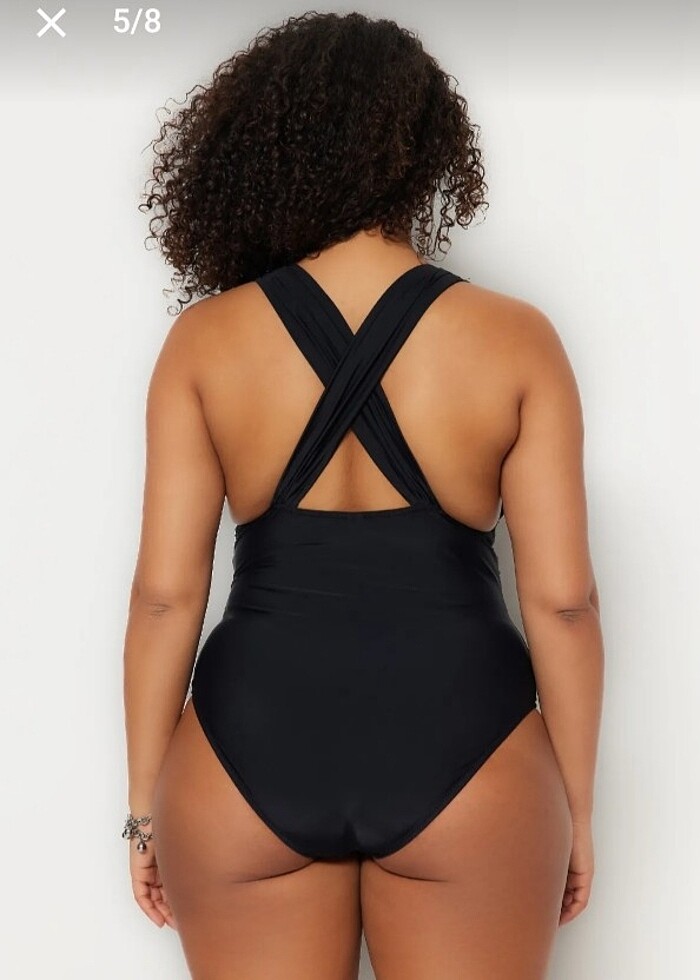 Derin V Yaka Toparlayıcı Mayo - Görsel 3