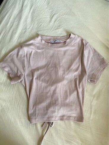 Pembe crop üst