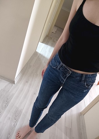 BERSHKA Lacivert Slim Jean