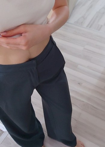 32 Beden PULL & BEAR WİDE LEG KETEN PANTOLON