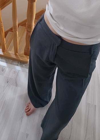 PULL & BEAR WİDE LEG KETEN PANTOLON