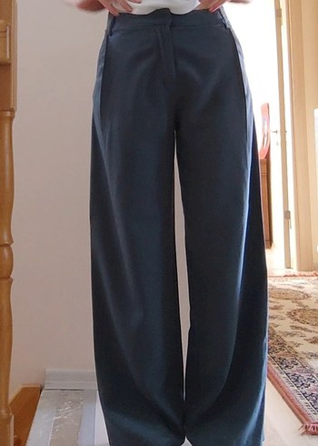 Pull and Bear PULL & BEAR WİDE LEG KETEN PANTOLON
